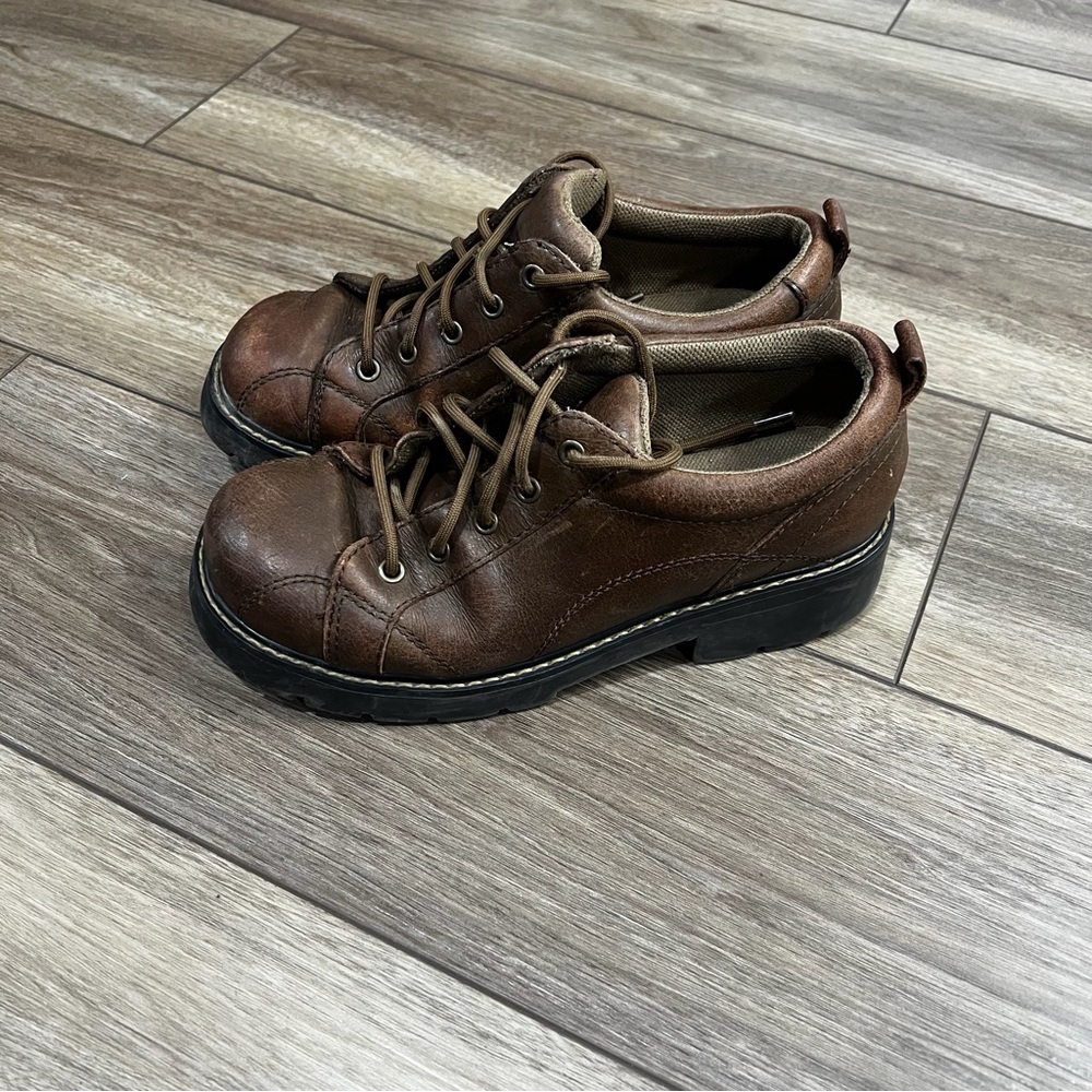 Y2K  Brown Leather Clogs